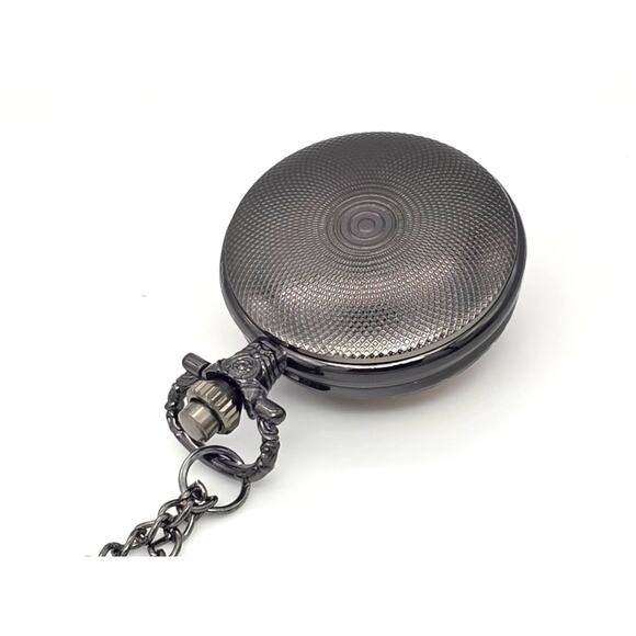 Cat Eye Dragon Pocket Watch – Mystical Beast Design, Black Finish, Unique Gift - Picture 6 of 9